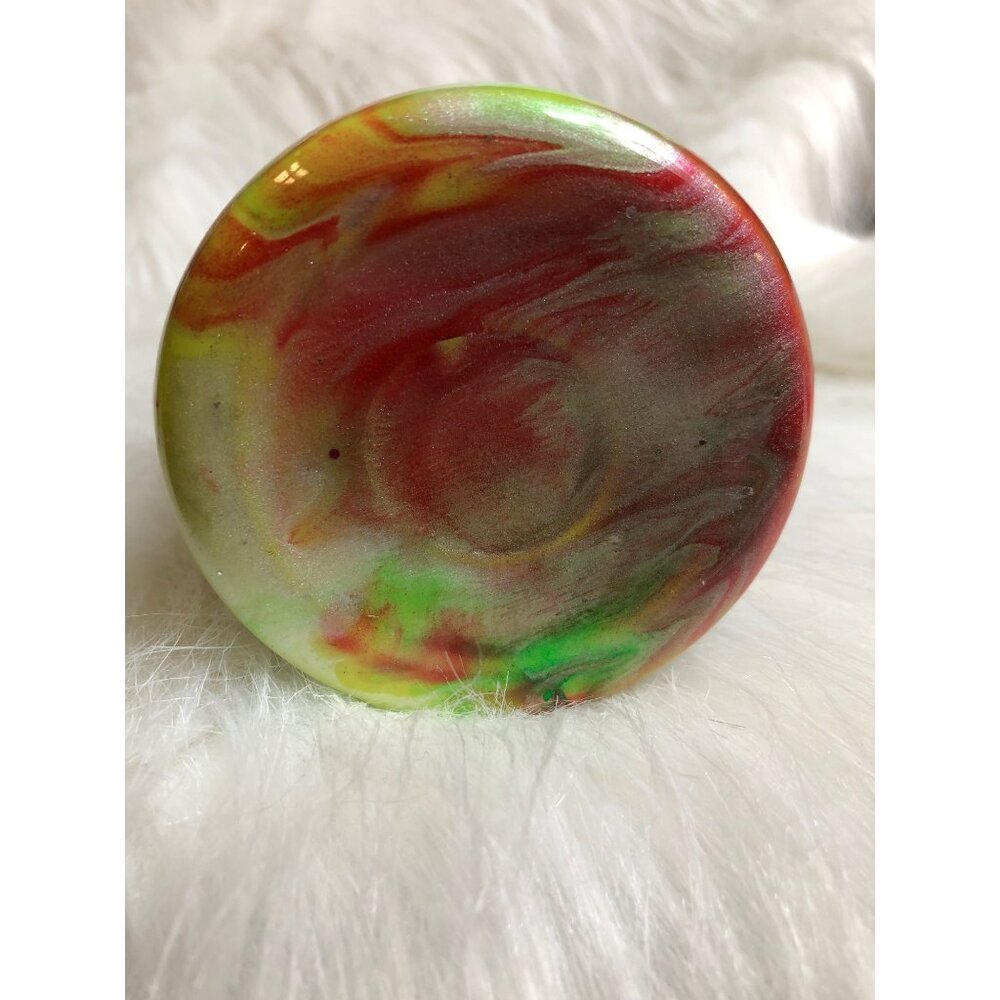 Tumbler With Straw Chocolate Drizzle Topper Rainbow Swirl - 20 Oz Drink Holder - Picture 6 of 8